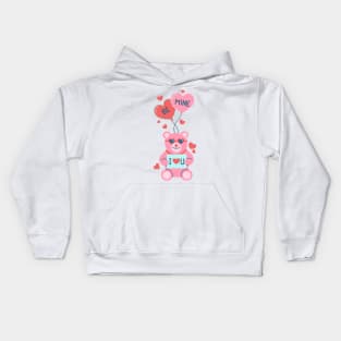 Happy Valentine's Day | Teddy Bear Be Mine Kids Hoodie